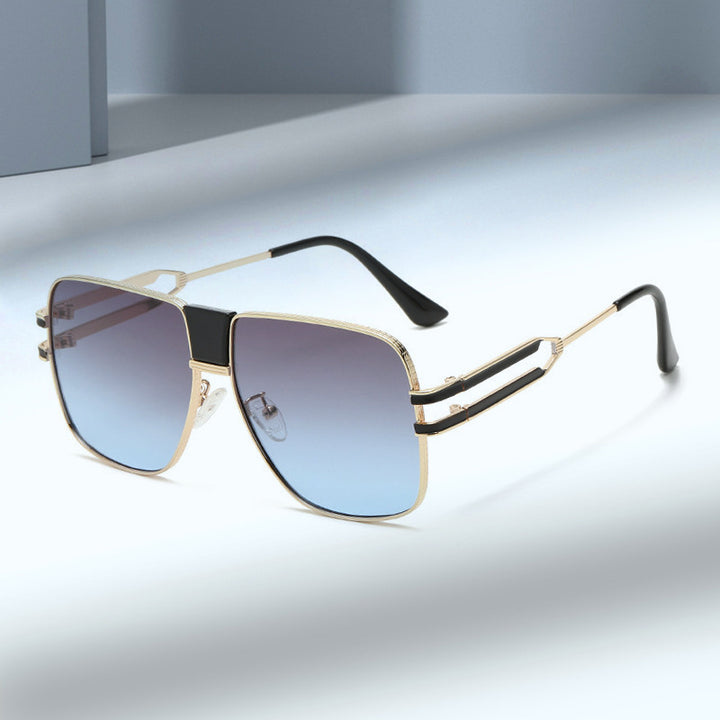Women modern square sunglasses with elegant metal frame Bowlift
