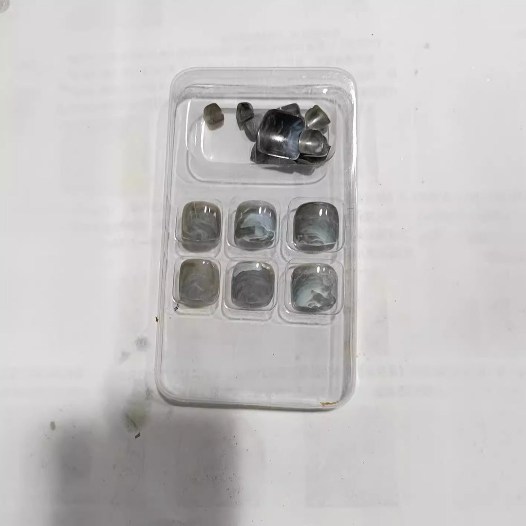Marble Effect Press-On Nail Set Bowlift