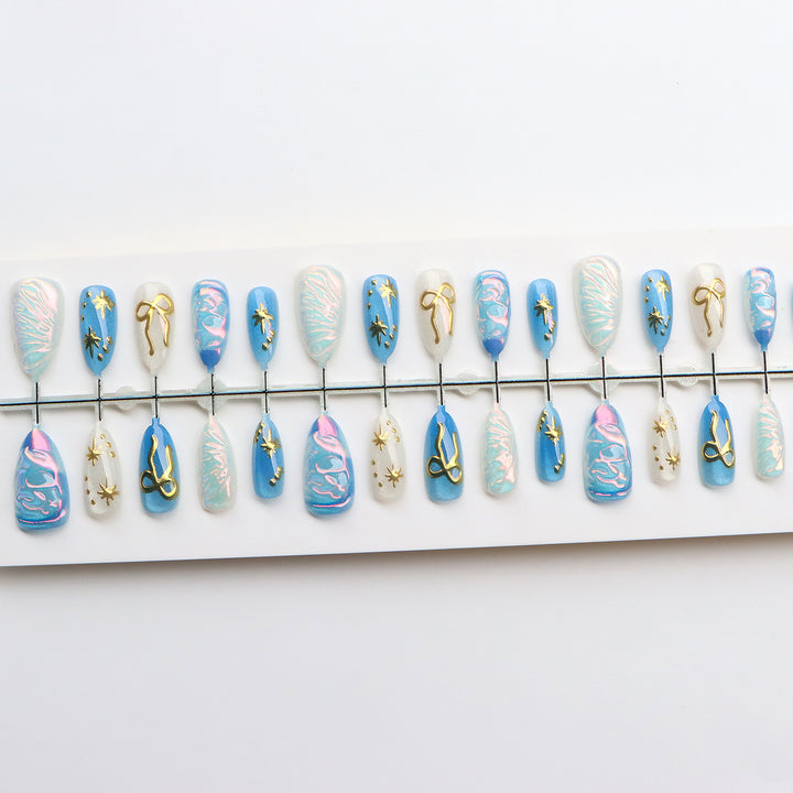 Artistic Nail Art Set with Metallic Accents Bowlift
