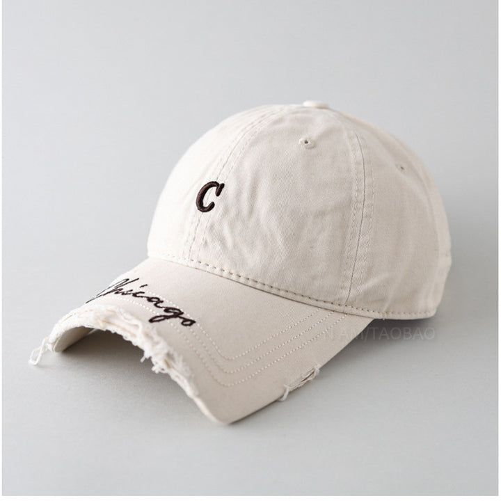 Women's Distressed Cotton Baseball Cap Bowlift 1784083462