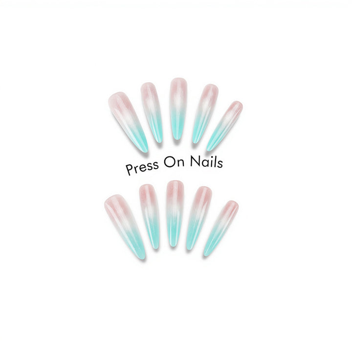 Gradient Press-On Nails Bowlift