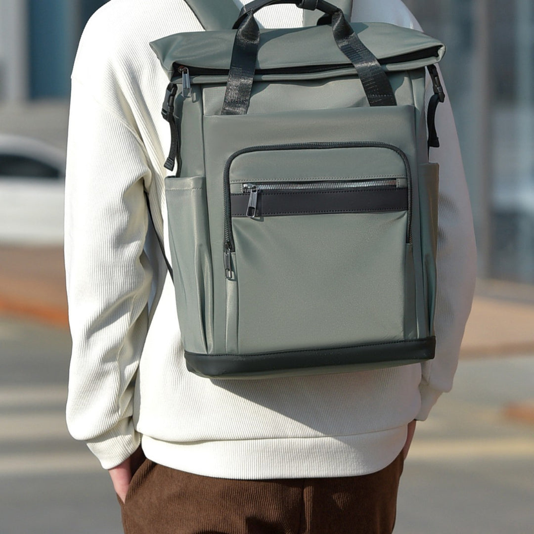 High-Capacity Waterproof Roll-Top Backpack Bowlift