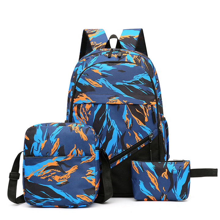 Fashionable backpack set with multiple compartments Bowlift