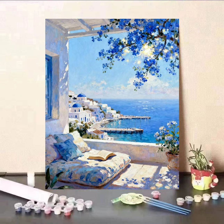 Scenic Coastal View Paint by Numbers Art Kit Bowlift