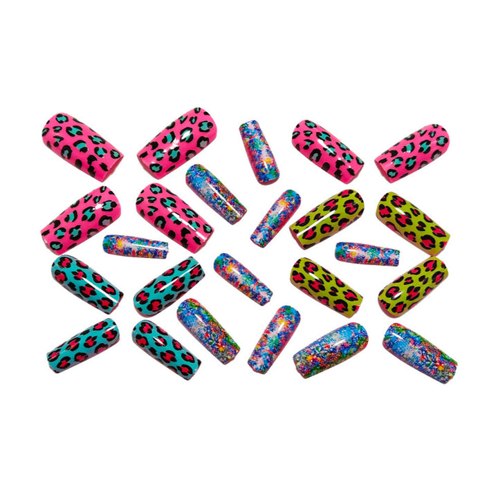 Artificial creative nails with modern leopard designs Bowlift