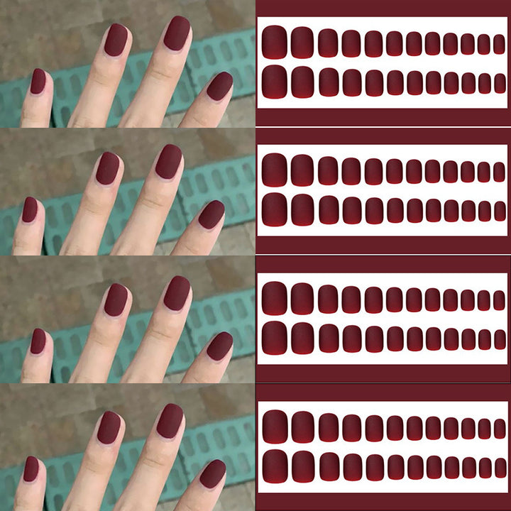 Matte Finish Press-On Nail Set Bowlift 178815*10mm0162