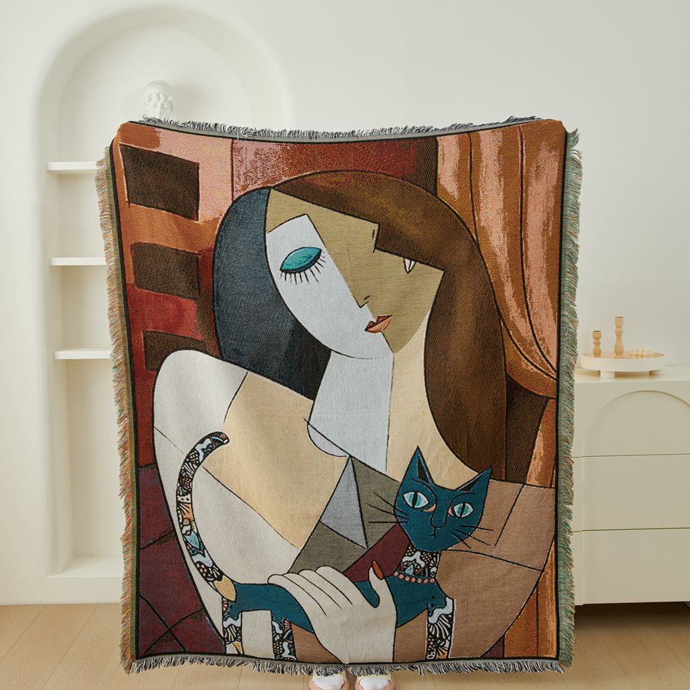 Artistic Woven Tapestry Blanket