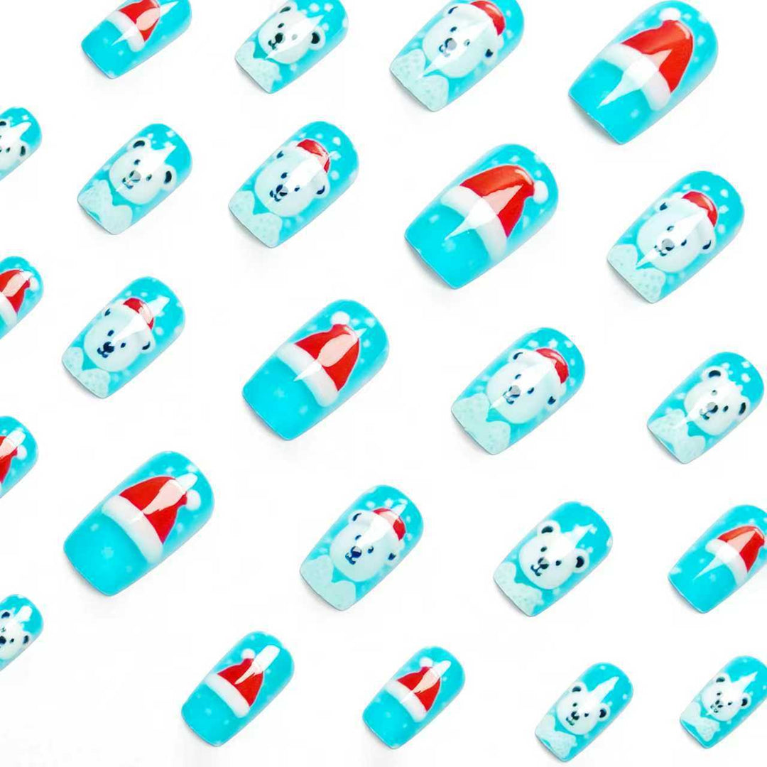 Festive Polar Bear Nail Art Bowlift