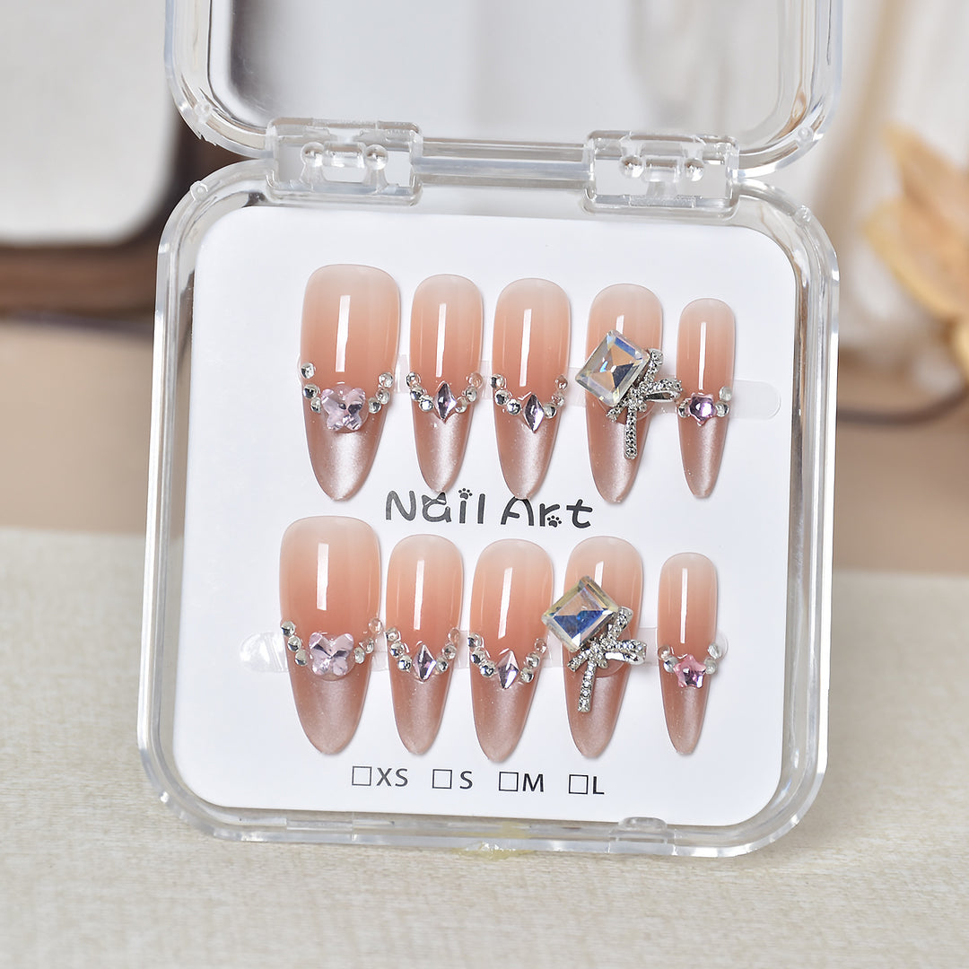 Premium Glamorous Press-On Nail Extensions Bowlift