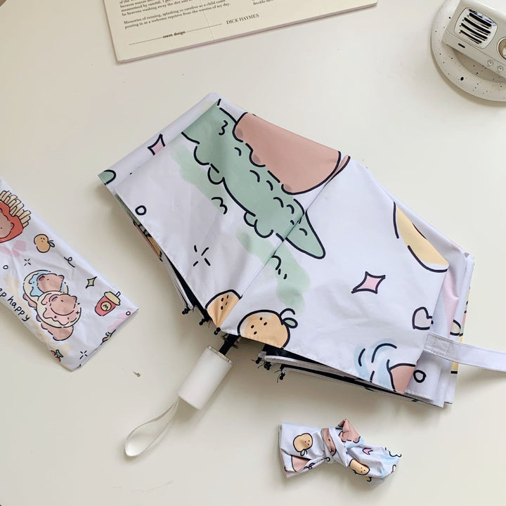 Women's Foldable Umbrella with Animal Motifs Bowlift