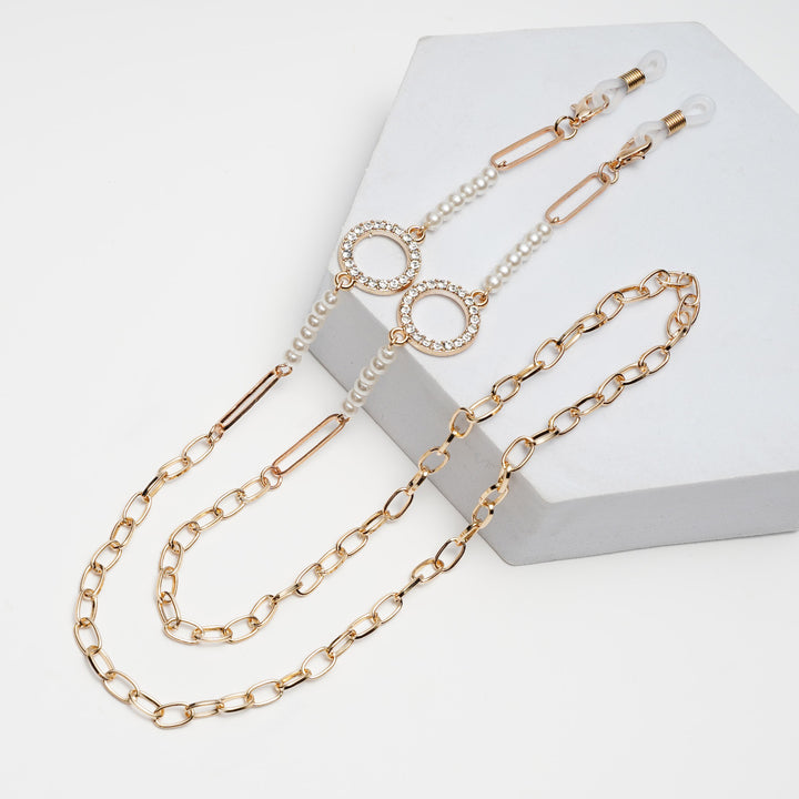 Premium Pearl-Embellished Eyewear Chain Bowlift