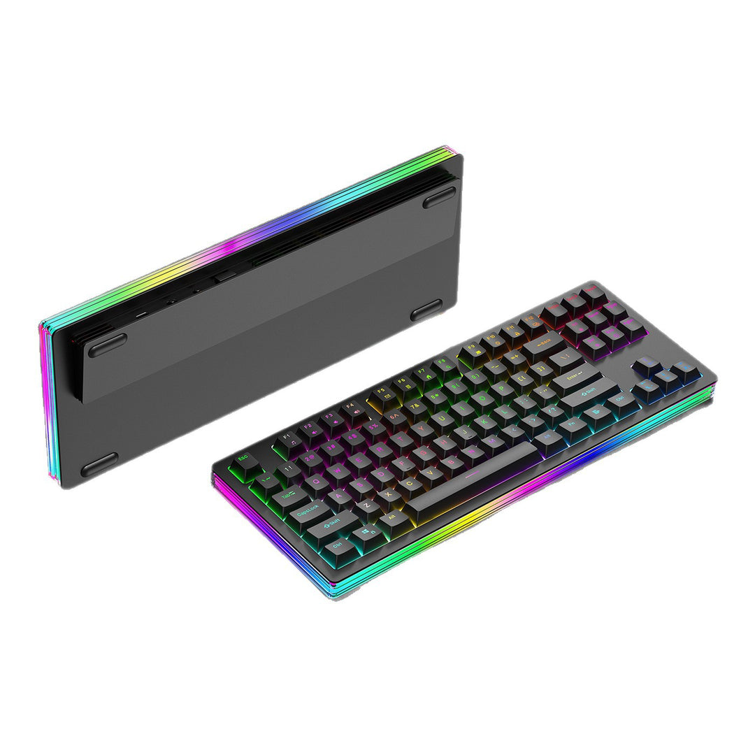 Rgb Gaming Keyboard with Mechanical Keys and Customizable Backlighting Bowlift