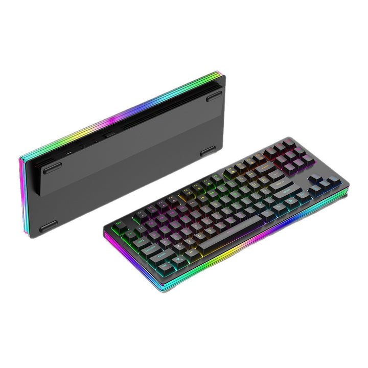 Rgb Gaming Keyboard with Mechanical Keys and Customizable Backlighting Bowlift