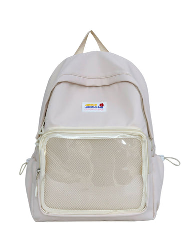 Multi-Functional Transparent Panel School Backpack