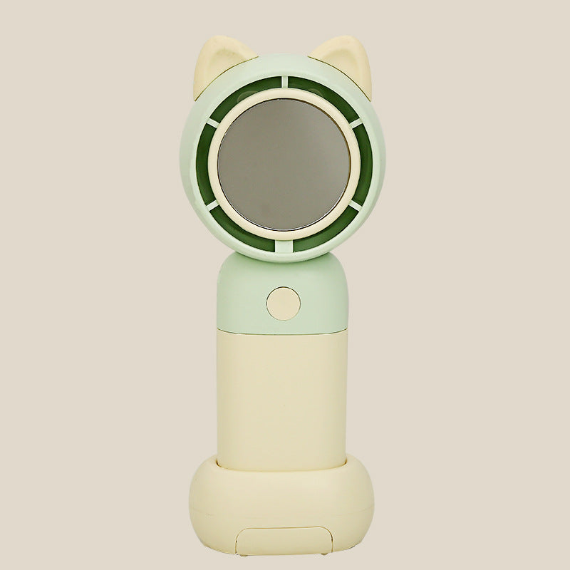 Women portable hand fan with cute cat ears design Bowlift