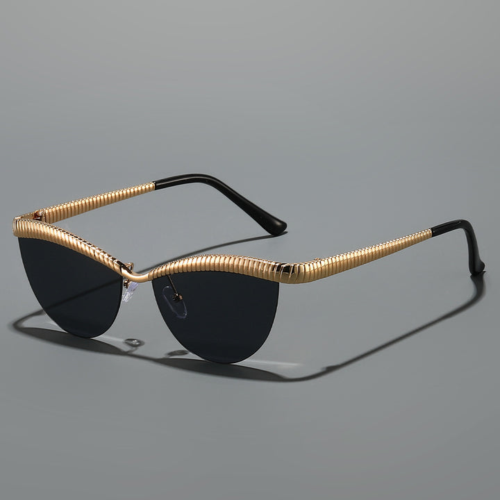 Women Designer Sunglasses with unique, curved frame Bowlift