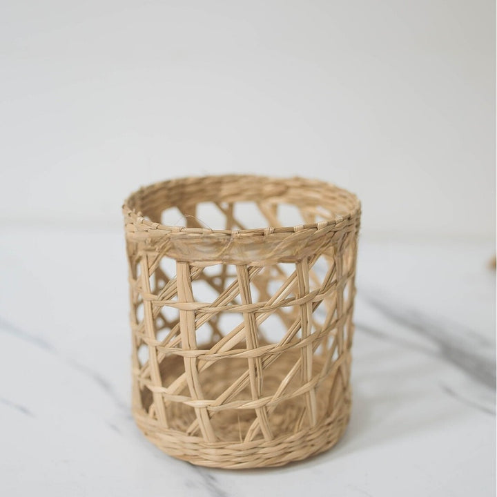 Natural Fiber Decorative Storage Basket Bowlift
