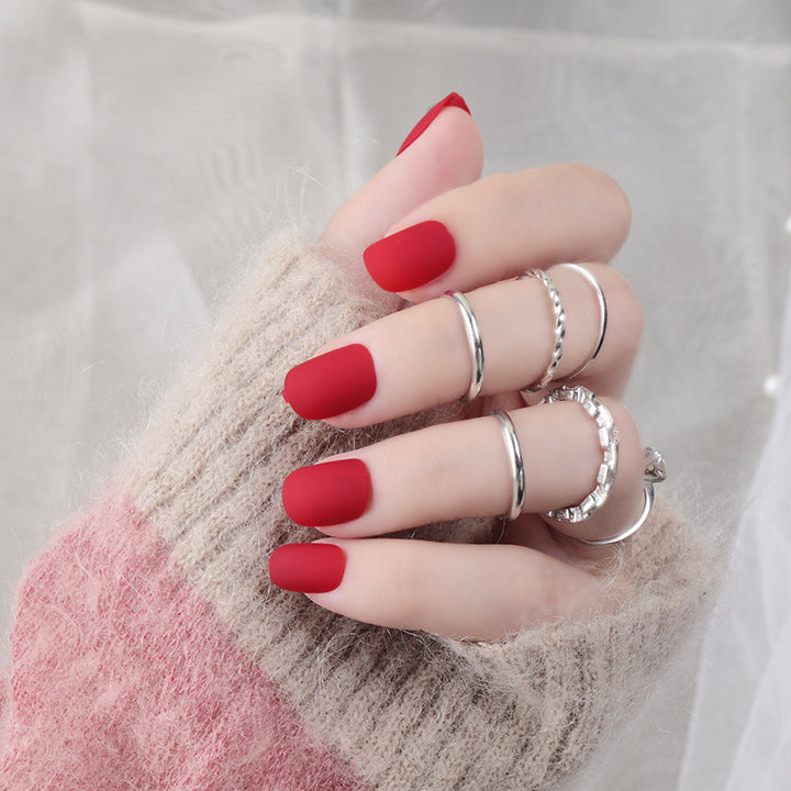 Matte Press-On Nail Set Bowlift