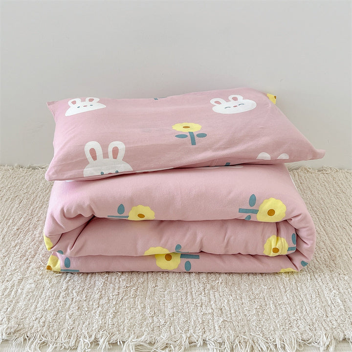 Women's Cozy Cotton Blanket with Loving Bear Pattern Bowlift