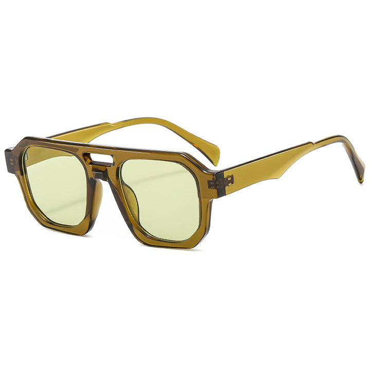Women’s exclusive polygonal sunglasses with luxurious tortoiseshell pattern Bowlift