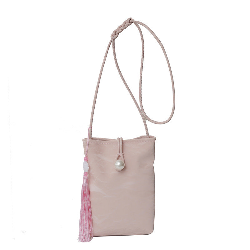 Elegant Textured Mini Crossbody Bag Bowlift
