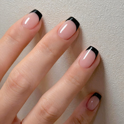 Elegant French Tip Press-On Nail Collection Bowlift