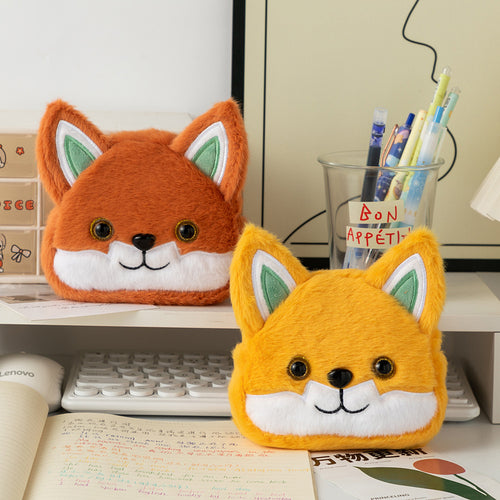 Plush Fox-Shaped Pencil Case Bowlift