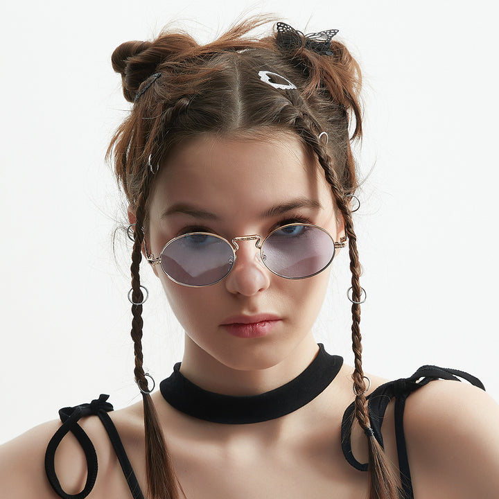 Ladies round fashionable sunglasses Bowlift