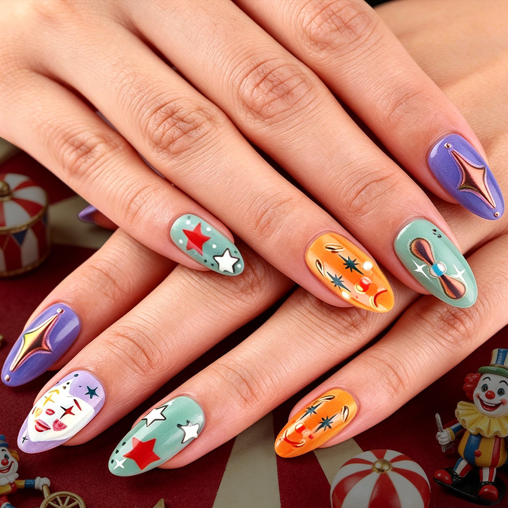 Artistic Themed Press-On Nail Art Set Bowlift