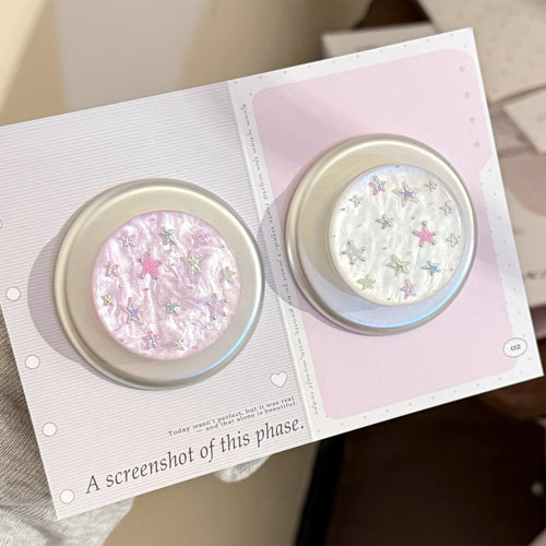 Shiny cosmetic mirror with star motif Bowlift