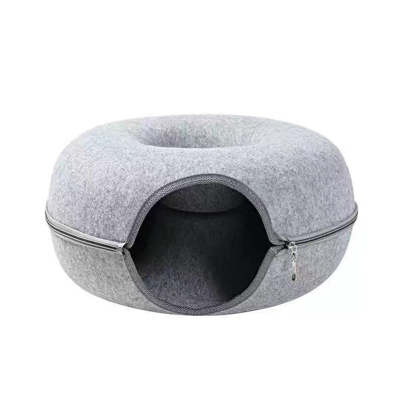 2-in-1 Donut Cat Bed Bowlift