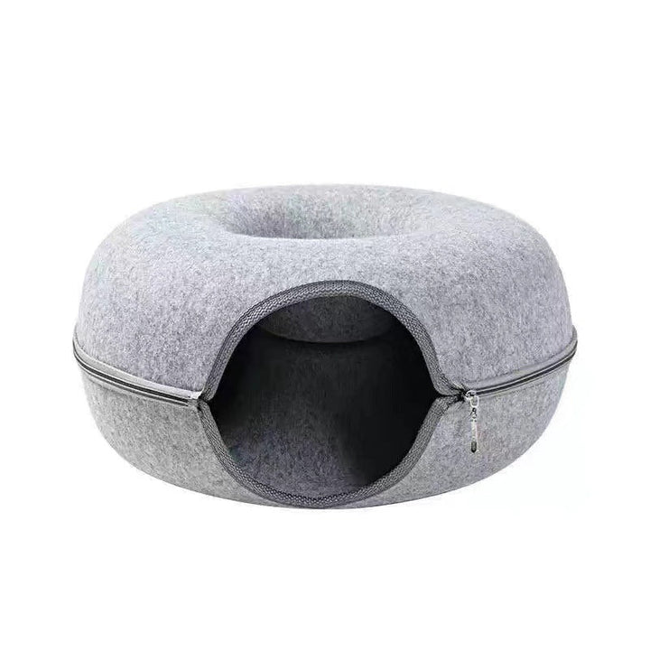 2-in-1 Donut Cat Bed Bowlift