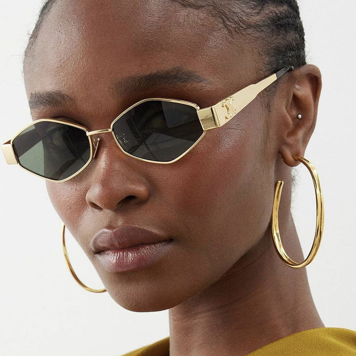 Women's fashionable sunglasses with unique hexagonal frame Bowlift