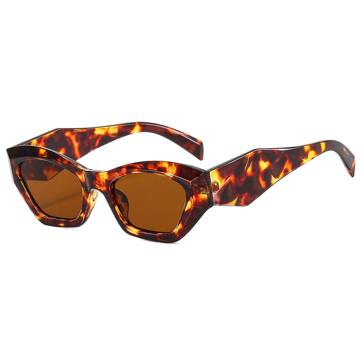 Women's geometric designer sunglasses with sparkling frame Bowlift