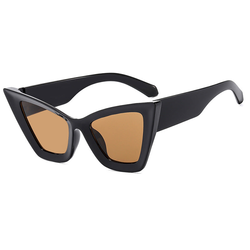 Women's Cat-Eye Sunglasses with Unique Wave Frame Bowlift