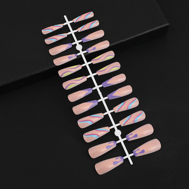 Luxury style artificial nails with intricate decorations Bowlift