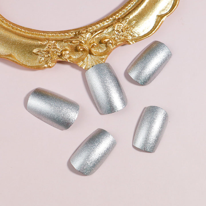 Shimmering Metallic Press-On Nail Set Bowlift