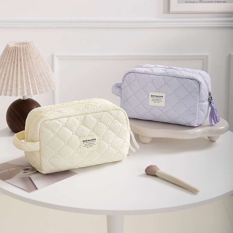 Quilted Travel Toiletry Organizer Bowlift