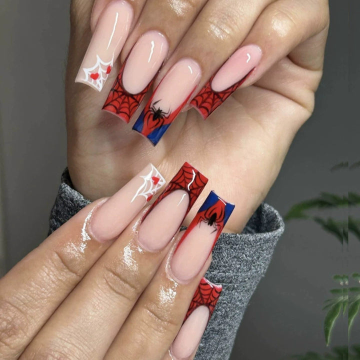 Decorative Long Press-On Nail Extensions Bowlift