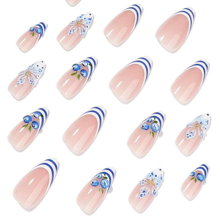 Artful nail design with floral and maritime elements Bowlift