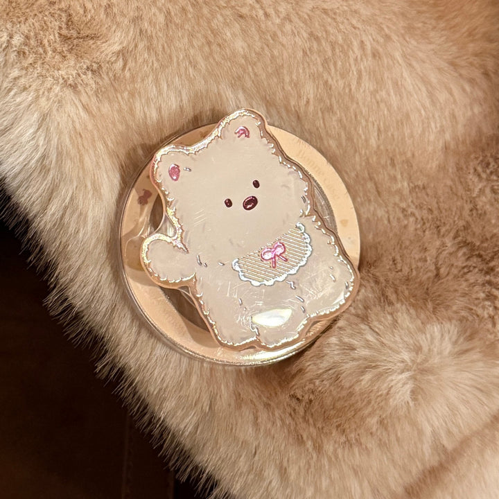 Charming hand mirror with bear motif Bowlift