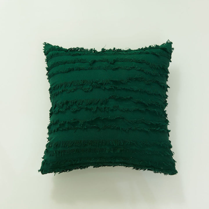Textured Fringed Throw Pillow
