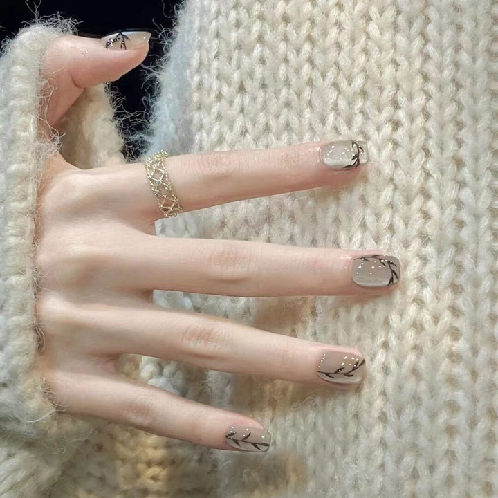 Premium Glittering Press-On Nail Extensions Bowlift