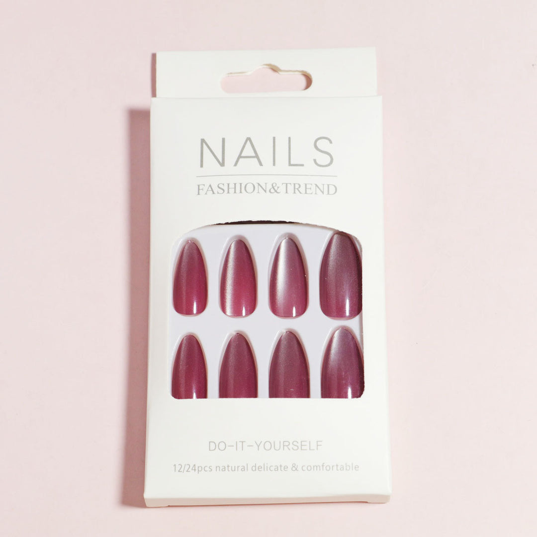 Glossy Almond-Shaped Press-On Nail Set Bowlift 1787225031