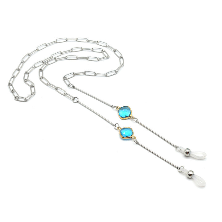 Fashionable glasses holder chain with colorful crystal pendants Bowlift