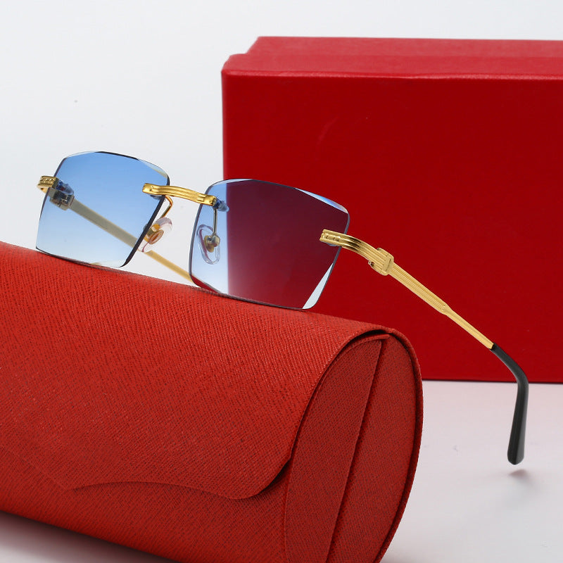 Ladies exclusive geometric sunglasses with luxury metal frame and polarized lenses Bowlift