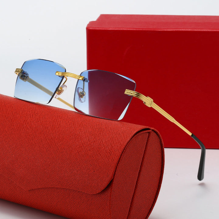 Ladies exclusive geometric sunglasses with luxury metal frame and polarized lenses Bowlift