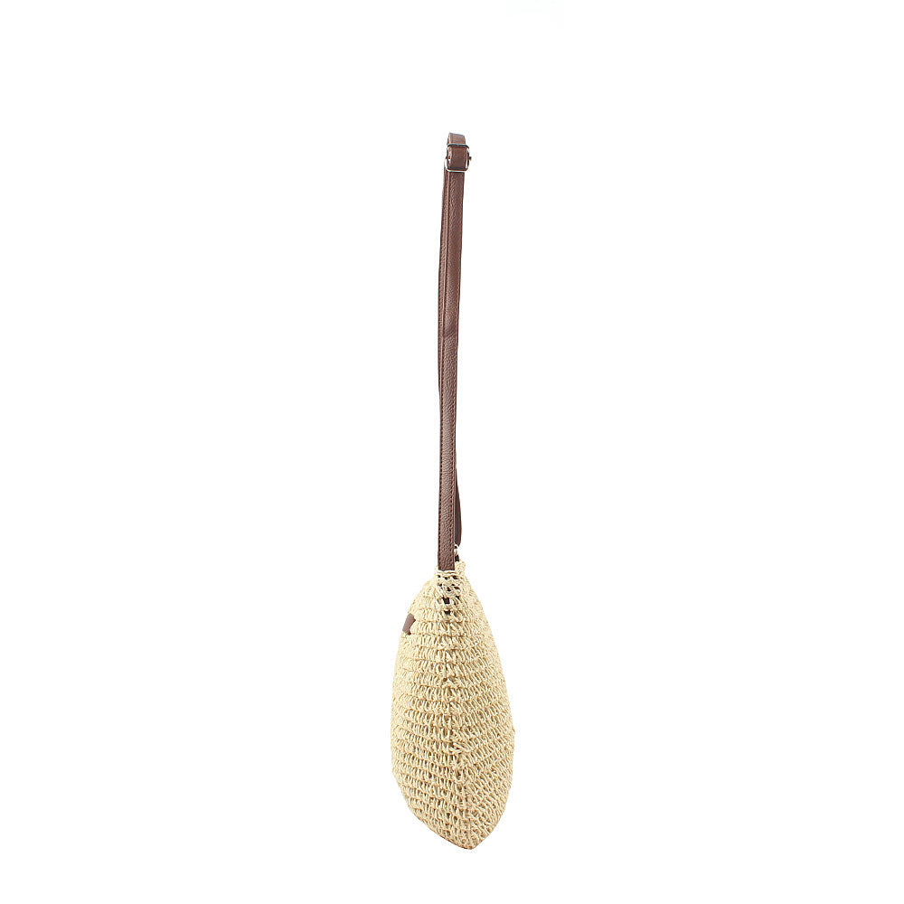 Shoulder bag made of handwoven natural material with adjustable shoulder strap Bowlift