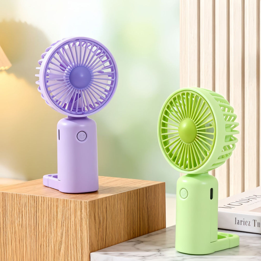 Women's Portable Mini Fan with Flexible Tilt and USB Charging Function Bowlift