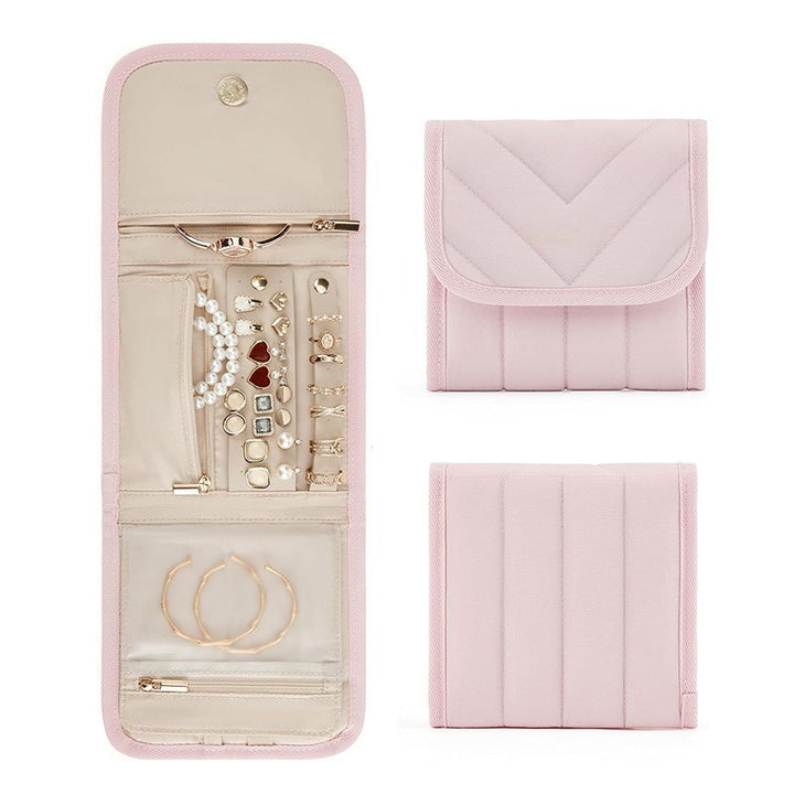 Jewelry organizer with versatile compartment layout Bowlift